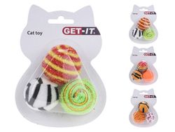 Игрушки для кошек Get-It "Мяч" 3шт, блистер