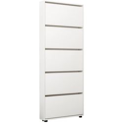 купить Полка для обуви Mobildor-Lux Leo Slim 50x16x203H cm White в Кишинёве 