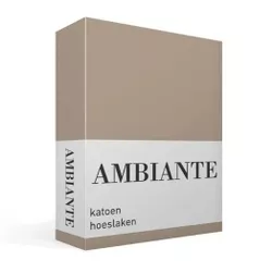 cumpără Lenjerie de pat Ambiante Collection 181977 Cotton Uni HL 90x200 Taupe în Chișinău 