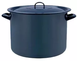 cumpără Cratiță Metalac 54134 emailată 34cm, 23.5l, capac din metal, albastru inchis în Chișinău 