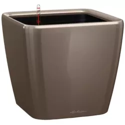 купить Цветочный горшок Lechuza Quadro Premium 35 LS, Shiny Taupe в Кишинёве 