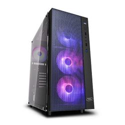 Case ATX Deepcool MATREXX 55 MESH ADD-RGB 4F, w/o PSU, 4x120mm, RGB, Tempered Glass, USB3.0, Black