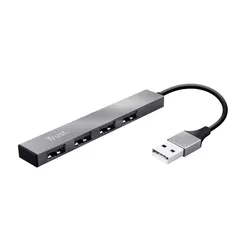 купить USB Hub Trust HALYX 4-PORT Mini USB HUB, silver в Кишинёве 