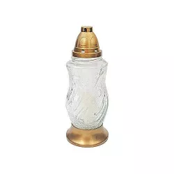 купить Декор Grave lights 53713 Candelă sticlă cu capac 28cm 48 ore, Frosty wave в Кишинёве 