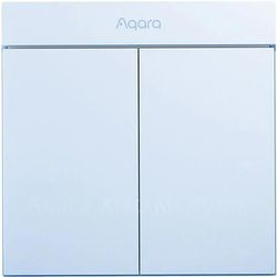 cumpără Întrerupător electric Aqara by Xiaomi ZNQBKG25LM Blue H1M - 2 клавиши (c нулём) квадратный подрозетник în Chișinău 