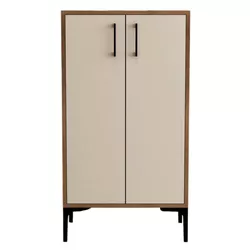 cumpără Raft pentru încălțăminte Trendy Prag, Nuc, Smantana 60x111x35cm în Chișinău 