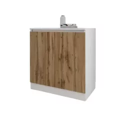 купить Комод Smartex (16425) Т8 80cm Alb+Stejar inchis в Кишинёве 