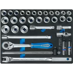 cumpără Set de unelte de mână King Tony 9-4333MRV04 Set de chei tubulare cu 6 capete de 1/2" cu accesorii, 33 buc. (SPUMA) în Chișinău 