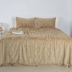 купить Домашний текстиль Relaxe Home 024558 Cuvertura Soft Angora 240x260, Beige в Кишинёве 