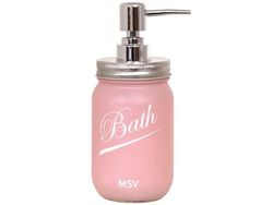Диспенсер для мыла MSV Nassau 500ml розовый, стекло