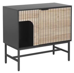 cumpără Comodă Deco Merlin 80x40x74.7H Oak/Black în Chișinău 