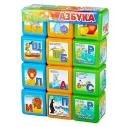 купить Головоломка M-Toys 06032 Cuburi ABC 12buc в Кишинёве 