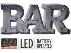 Световая фигура подвесная LED "Bar" 47X17cm, металл, серый