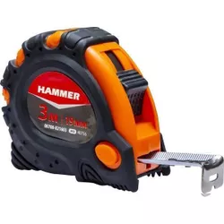 cumpără Bandă de măsurare Hammer 00700-821603 3m x 19mm corp cauciuc cu 3 fixaţii în Chișinău 