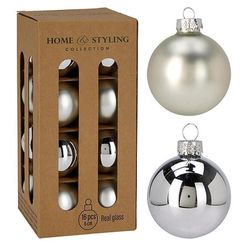 купить Новогодний декор Promstore 24464 Set globuri 16x60mm Silver, in cutie в Кишинёве 
