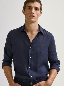 Рубашка Massimo Dutti Темно синий 0146/146/400