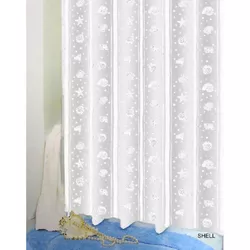 cumpără Perdea de duș Bisk 03802 PEVA SEA SHELL alb 180x200 în Chișinău 