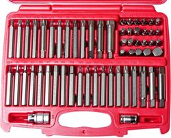 cumpără Set de tubulare, bite, duze JTC JTC-3509 вставки (биты) TORX, HEX, SPLINE, RIBE (58 предм.) în Chișinău 