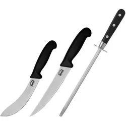 купить Набор ножей Samura BUTCHER Set 2 cuțite & 1 musat pentru jupuit, feliator (SBU-0230) в Кишинёве 