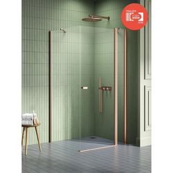 cumpără Cabină de duș New Trendy New Soleo Copper Brushed Rectangular 100x80x195 Hinged 6mm Active Shiel K-1990 în Chișinău 