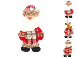 Украшение на дверь "Санта, Снеговик, Олень" 10-13cm, ткань