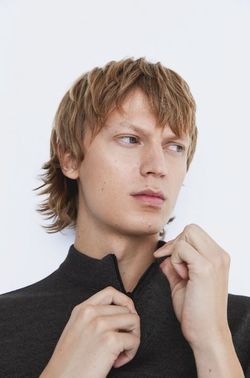 Трикотаж ZARA Черно-серый в клетку zara 0693/318/801