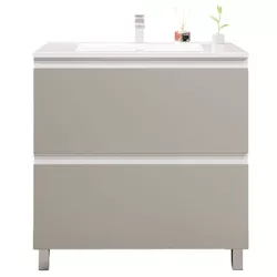 купить Шкаф под умывальник Bayro Wings под столешницу/умывальник Allegro 1000 light grey, напольный в Кишинёве 