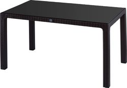 Masa CT065-C begonvil rattan cu sticla cafeniu intunecat