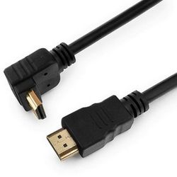 Cable HDMI to HDMI90°  1.8m  Cablexpert  male-male90°, V1.4, Black, CC-HDMI490-10, One jakc bent 90°