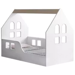 cumpără Pat Happy Babies House Windows L01 70x140 (White/Light Pear) în Chișinău 