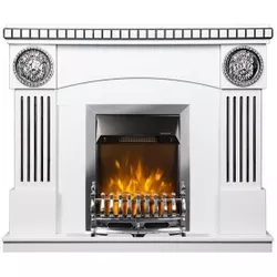 купить Камин электрический ArtFlame Prometeu & Galileo silver, 1050x1200x330 mm, Alb в Кишинёве 