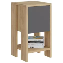 cumpără Noptieră Trendy Ema Stejar, Antracit, 30x55x30cm (GTR001506) în Chișinău 