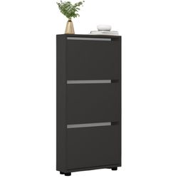 cumpără Raft pentru încălțăminte Mobildor-Lux Leo Slim 60x16x125H cm Anthracite în Chișinău 