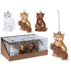 cumpără Decor de Crăciun și Anul Nou Promstore 20107 Украшение елочное стеклянное Лиса 11cm, 3 цвета în Chișinău 