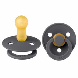 Пустышка латексная круглая BIBS (18-36 мес) Iron