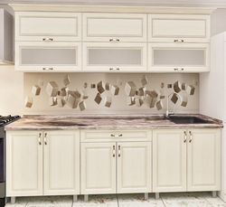 Кухонный гарнитур Bafimob Modern MDF 2.4m glass Beige