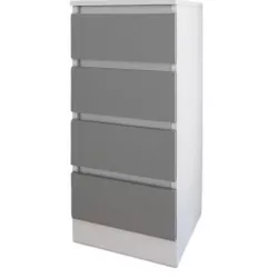 купить Комод Smartex (16001) Т1 40cm Alb+Grafit в Кишинёве 
