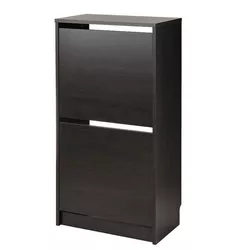 cumpără Raft pentru încălțăminte Ikea Bissa 2 отделения 49x28x93 Black/Brown în Chișinău 