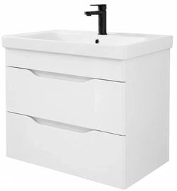 cumpără Dulap pentru lavoar Mashtab 11437 Print cu 2 sertare 70cm Alb în Chișinău 