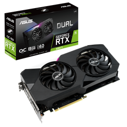 VGA ASUS RTX3060Ti 8GB GDDR6 Dual OC V2 - LHR