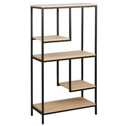 купить Офисный стеллаж Deco Aries 63.5x30.5x122H Oak/Black в Кишинёве 