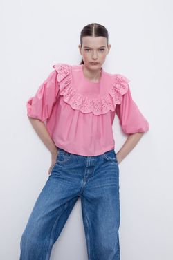 Блуза ZARA Розовый 7521/002/620