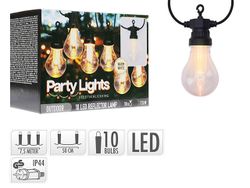 Гирлянда уличных ламп 10LED тепло-белый 7.5m, A60, D6cm