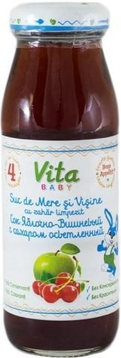Vita Baby сок яблоко-вишня с 5 мес. 175мл