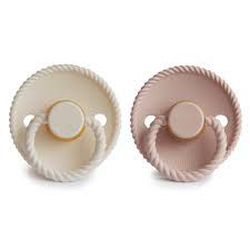Пустышка латексная Frigg Rope (0-6 мес) Blush & Cream