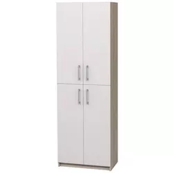 cumpără Dulap de birou Tisam Dulap închis cu patru uși, 702x405x2119mm, Fag Artizanal/Gri Deschis (7707) în Chișinău 