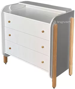 cumpără Comoda de infășat Ingvart 98514542-4 Nika Alb/Natural în Chișinău 