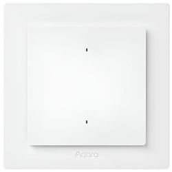 купить Выключатель электрический Aqara Zigbee Thread Light Switch H2 EU ( 2 Buttons, 1 Channels), White в Кишинёве 