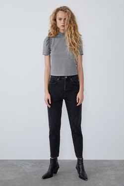 Майка ZARA Черный в клетку 5644/906/064
