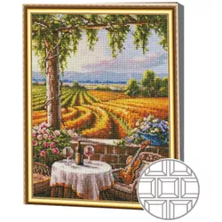 cumpără Tablou pe numere Art Gallery QB203063 Mozaic cu diamante patrate 40x50cm Terasa din Toscana în Chișinău 